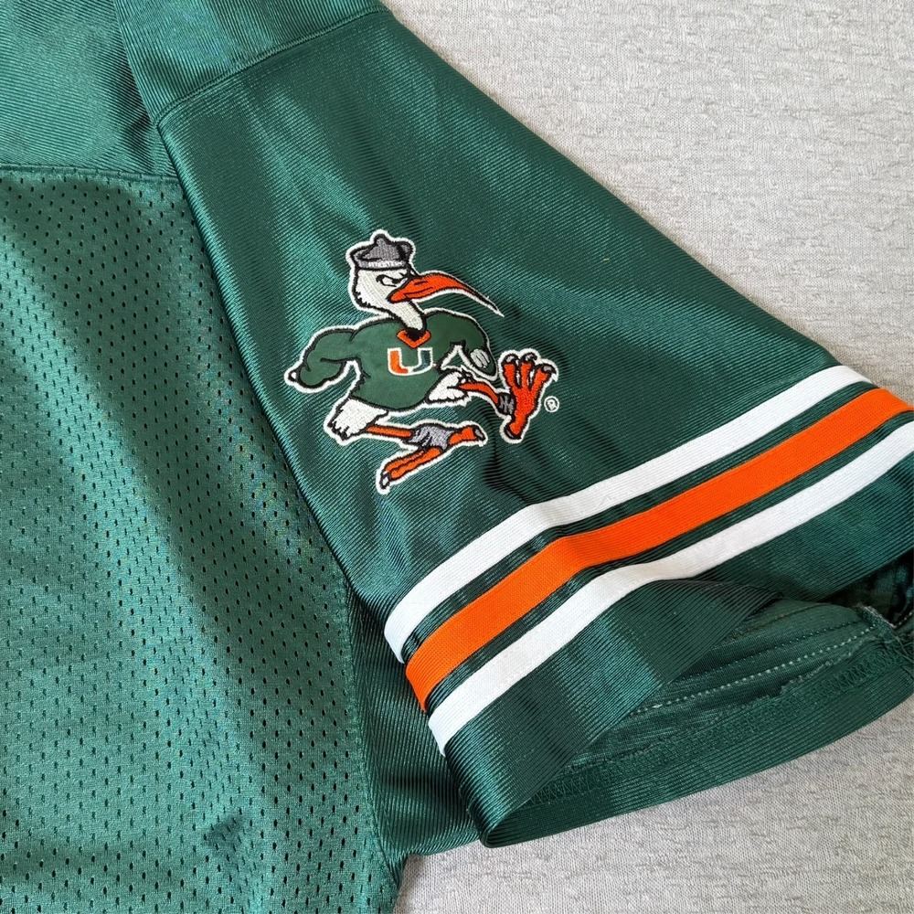Vintage Rare Miami Hurricanes #32 Men's 4XL Colosseum Football Jersey Green NCAA - Picture 3 of 14